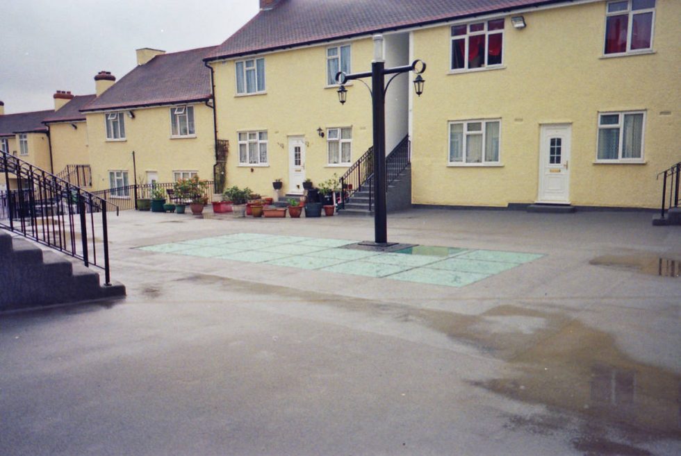 glass floor panels in a street